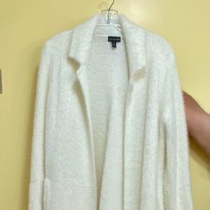 The Limited Soft Long White Cardigan, Medium Relaxed Fit